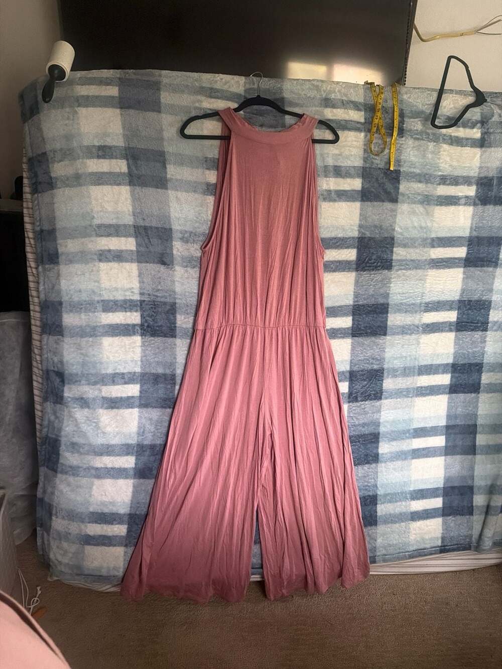 Emerald Mauve Halter Neck Wide Leg Jumpsuit Size 2X